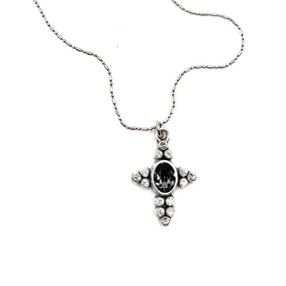 Brighton Blue Cross Pendant Necklace - 4978 - Picture 1 of 2